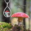 Sonouli Mushroom Frog Birthstone Necklace for Women 925 Sterling Silver