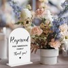 Acrylic Wedding Signs, Reserved for Immediate Family Signs for Marriage