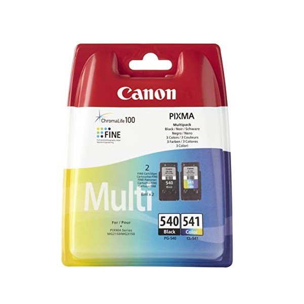 Canon PG540 Black & CL541 Colour Original Ink Cartridge Combo