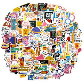 200 Pcs Back to School Stickers for Students Science Scrapbook Stickers for Kids Laptop Water Bottles Teacher Stickers Waterproof Stickers School Supplies Classroom Decorations DIY Craft(School Style)