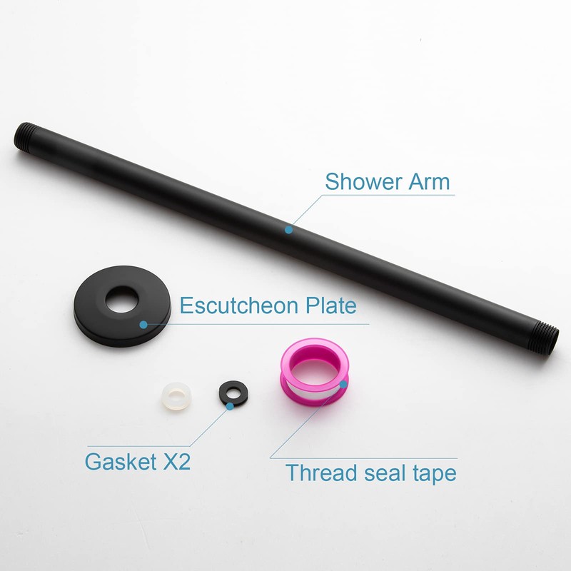 OFFO Shower Arm with Flange, 16 in Ceiling Mount Replacement