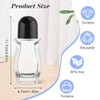 BOSMIOW 4Pcs 50ml/1.7oz Clear Glass Essential Oils Roller Bottles with