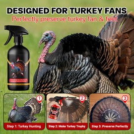 QIFEISHANKA Turkey Fan Mounting Solution, Taxidermy Cleaner & Conditioner for Cleaning Taxidermy Mounts, Taxidermy Supplies