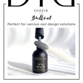DIDIER LAB – Gel Polish Brillant No 20 – Professional Manicure Pedicure Nail Gel Polish with Sparkling Platinum Hue –Light Reflective Shimmer - Rich Pigment for Complete Nail Coverage – UV LED Lamps