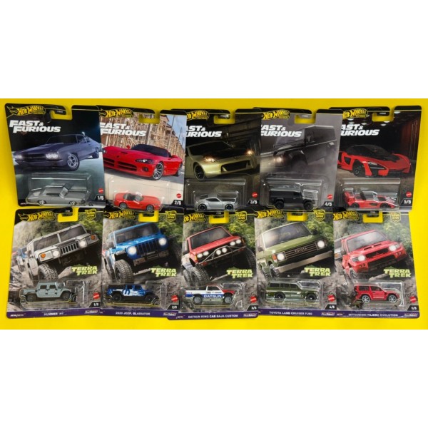 Hot Wheels LOT 10x Hot Wheels Cars Premium 2024 Fast