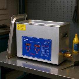 6L Commercial Ultrasonic Cleaner 40kHz Digital Timer Heater Stainless Steel For Watches Industrial PartsDefault: Default