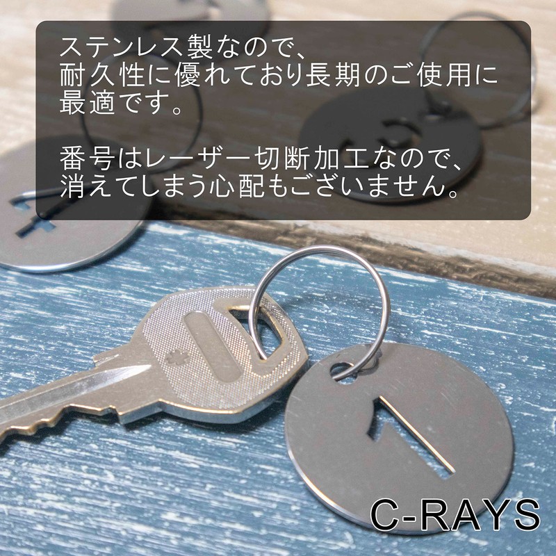 C-RAYS Stainless Steel Number Tag Number Tag Plate Key Tag