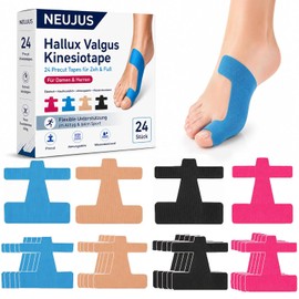 Neujus Hallux Valgus Kinesiotape - 24 Precut Elastic Sports Tape