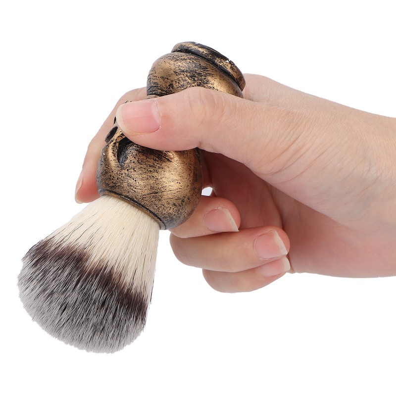 Men's Shaving Brush with Creative Skeleton Shape Handle Facial Beard