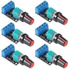 UMLIFE 6PCS 5V 12V 10A Voltage Regulator PWM DC Motor Speed Controller Governor Stepless Speed Regulator LED Dimmer Power Controller