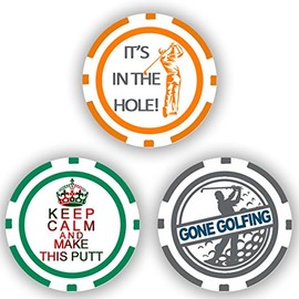 DA VINCI Golf Ball Marker Poker Chip Collection, 11.5 Gram Chips (3-Pack-A)