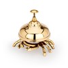 NKlaus Maritime Counter Bell Crab Solid Brass Gold 9 cm