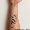 'Human Ear' Temporary Tattoo - Water Resistant, Skin-Safe, Non-Toxic Transfer