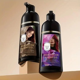 [3-in-1 Hair Color Shampoo] Amococo  3-in-1 Hair Color Shampoo - Plant Extracts for Vibrant, Healthy Colors | Gentle & Sulfate-Free |  Aroma Comfort:_Black