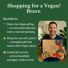 Premium Vegan Gifts for Women and Men - Perfect for Birthdays, Holidays and Special Occasions - Unique Vegan Gift Basket for Adults and Teens