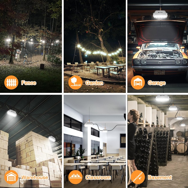 50FT LED Construction String Lights, 75W Super Bright 7500LM Plug