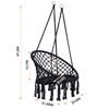 Strawberry Fairy Relaxation Essential with Black Macrame Hammock Chair, Durable