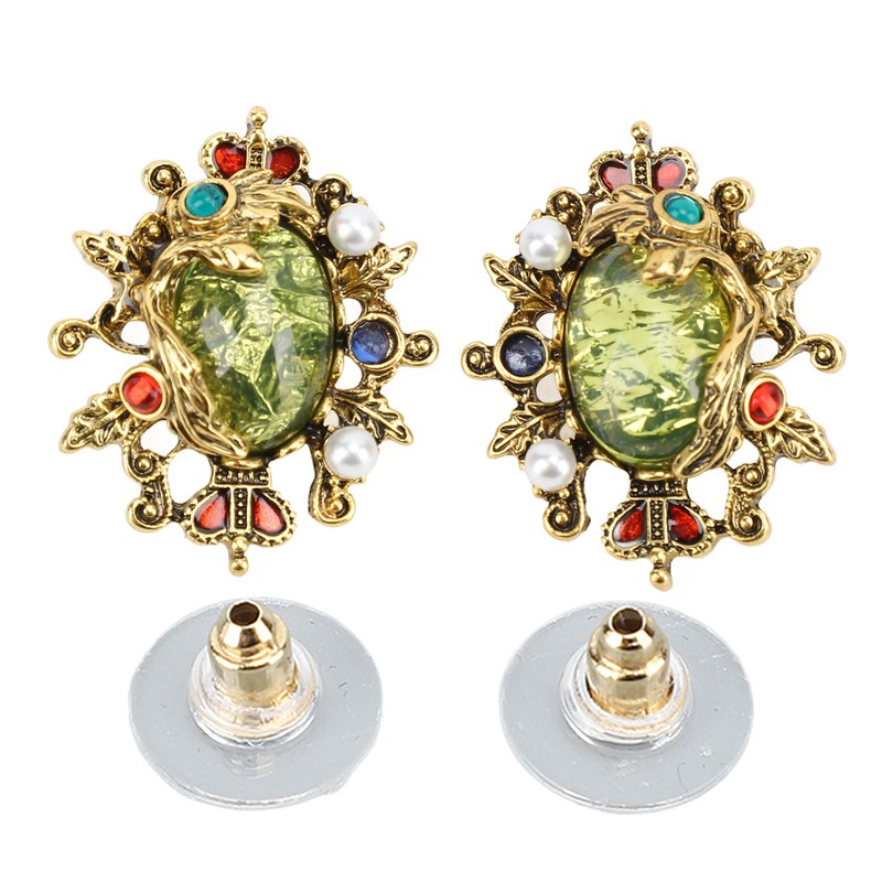 Vintage Court Style Earrings Fashionable Exquisite Luster Retro Earrings for