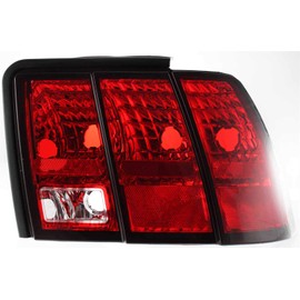 Tail Light Lens and Housing Compatible with 1999-2004 Ford Mustang Passenger Side