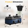 SUNVIVIPRO Double Slow Cooker,2 Removable Pots Small Mini Crock Buffet