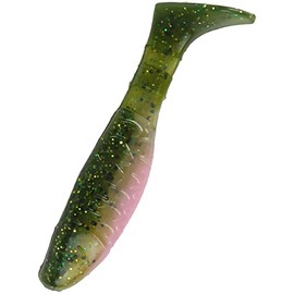 Relax Kopyto L-551 3 Inch Rubber Fish Zander Artificial Bait Pack of 10 Dark Green
