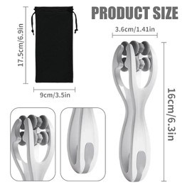 2 Stk Hand- und Fingermassagegerät mit Aufbewahrungsbeutel, doppelseitiger Massageroller & Massageringe für Finger, Fingermassagering gegen Arthrose, Muskelentspannung & Stressabbau