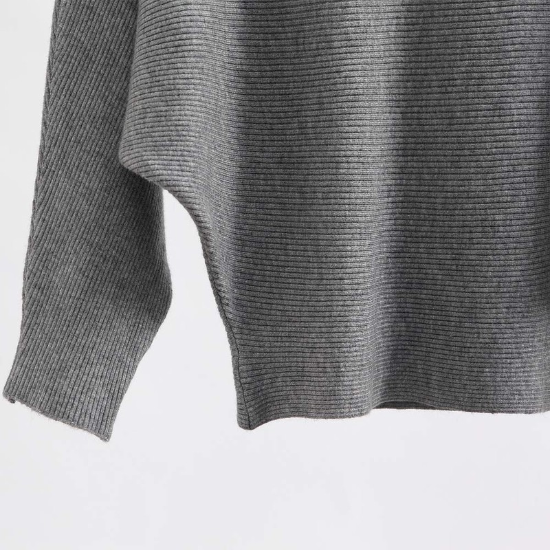 Women's Sweater Off Shoulder Batwing Sleeve Loose Pullover Solid Sweater