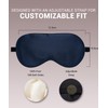 LaCourse 100% Organic Silk Sleep Mask for Sleeping with 4
