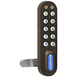 Salsbury Industries 11190BLK Electronic Lock Factory Installed on Solid Oak Executive Wood Locker Door, Black