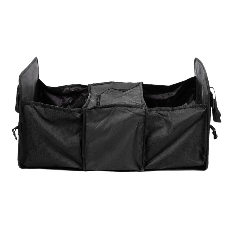 Multifunction Folding Car Insulated Cooler Storage Bag Organizer Container BoxBlack