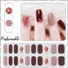 ZEPIQOR 20 pcs Nagelfolie Weinrot Gel Nagelfolien Selbstklebend Nail Sticker