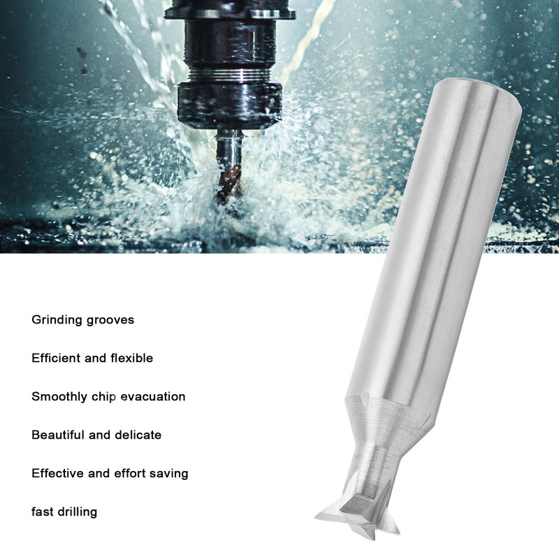 Dovetail Bit Carbide 12mm Dia Shank 4 Flutes 60mm Long