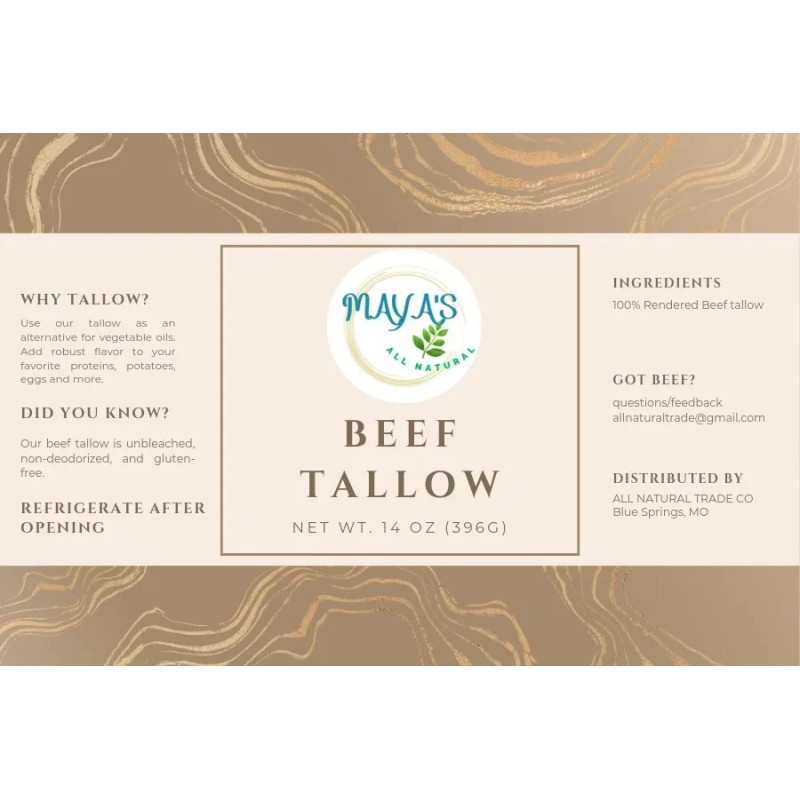 All Natural Trade Company Beef Tallow 100% All Natural -