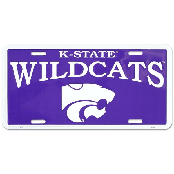 Kansas State Wildcats License Plate Tin Sign 6 x 12in