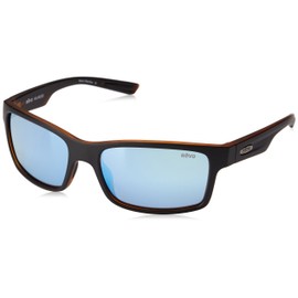 Revo Crawler: Polarized Filters UV, Performance Rectangle Rectangular Sunglasses, Matte Black Tortoise Frame with Blue Water Lens (RE 1027)