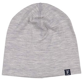 Polarn O. Pyret Merino Wool Long SHOREMAN HAT (9-12YRS) - 9-12 Years/Grey Melange