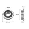 QUARKZMAN F696-2RS Flanged Ball Bearing 6 x 15 x 5