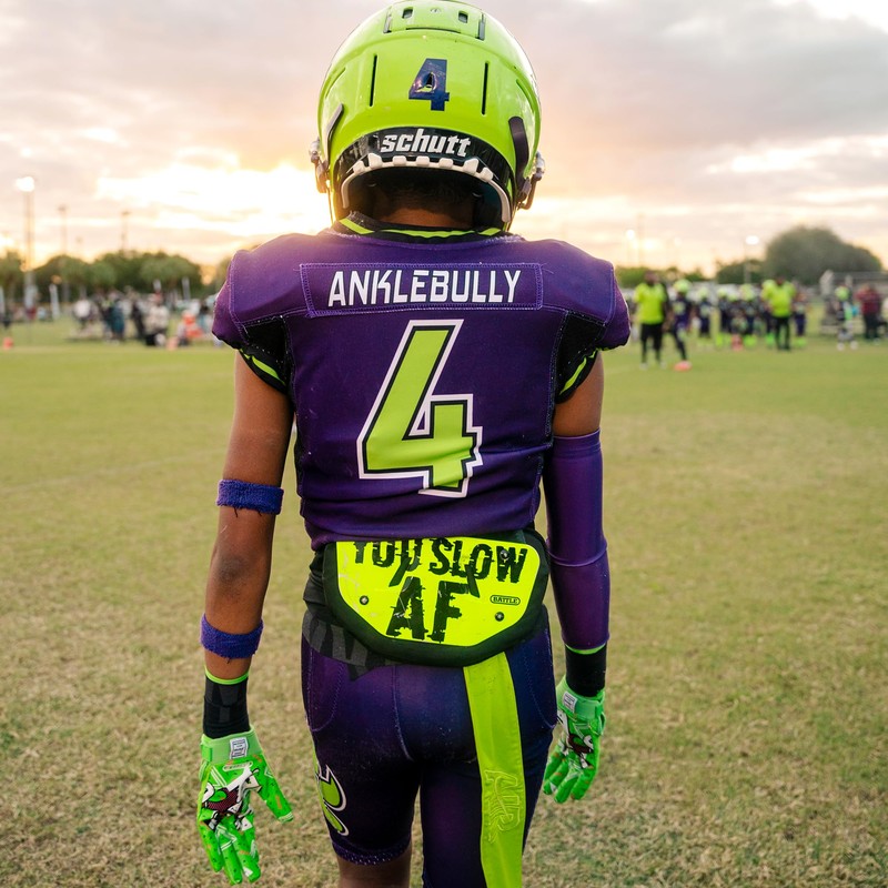 Battle Clown Chrome Football Back Plate - Adult