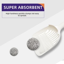 Natural Cat Litter from Bentonite, Clumping,Ultra Absorbent and Fast Drying, Odor Control Litter, Alternative to Pellet Litter Unscented and Lightweight, Dust Free (10lb x 2bags)