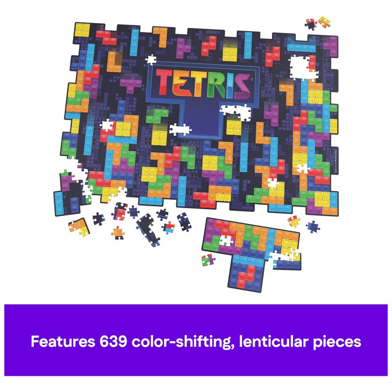 Spin Master Games, Tetris Impossible Puzzle, 639 Pieces, Lenticular Pieces,
