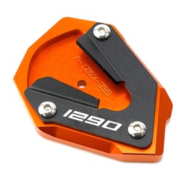 ZYAKOMO CNC Motorcycle Kickstand Pad Foot Side Stand Extension Support Plate Compatible with 1290 SUPER ADVENTURE S 2023 1290 SAS 2022 1290 Super ADV S 2021 (Orange)