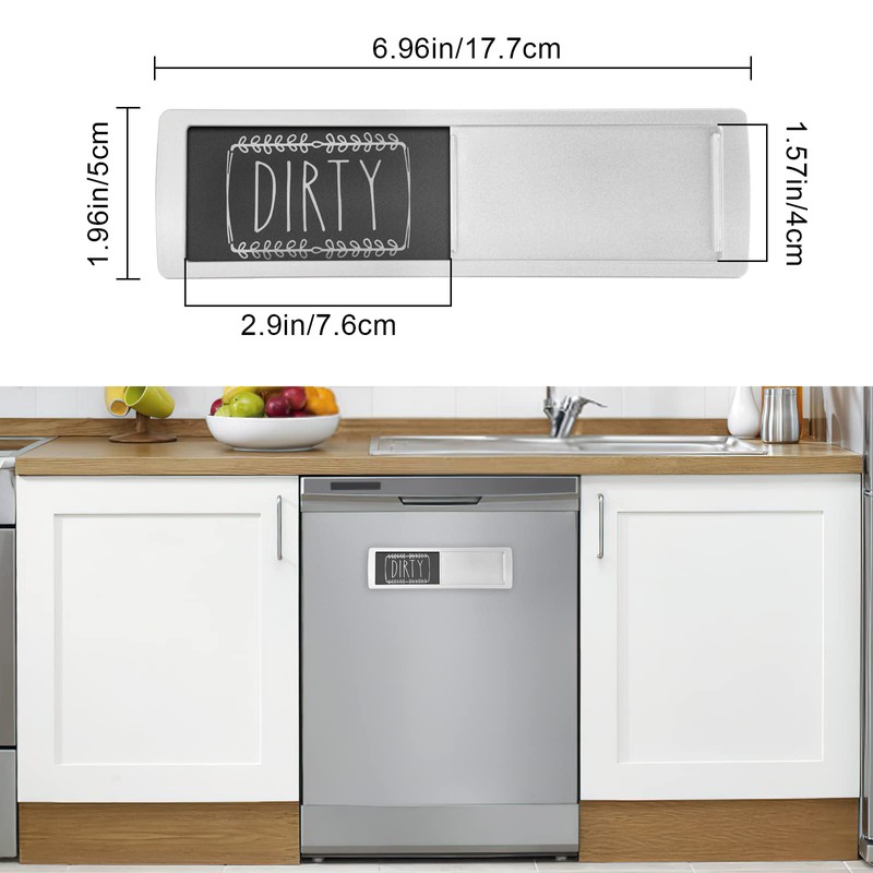 Elegant Dishwasher Magnet, Clean Dirty Sign Indicator with Slide Design,