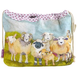 Emma Ball Drawstring Bag - Felted Sheep