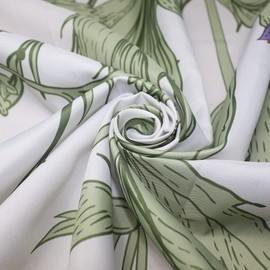 ChloropLastid Vintage Wild Floral Theme Shower Curtain Rustic Nature Floral Plant Herbs Green Leaf Bathroom Decor Polyester Waterproof Fabric Shower Curtain Set with Hooks 72x72 Inch