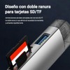 JESWO 3 en 1 Lector de Tarjetas SD, Aluminum Adaptador