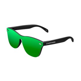 NORTHWEEK Unisex Adult Regular Phantom Venice Sunglasses, Green, 140.0, Black - Green Polarized