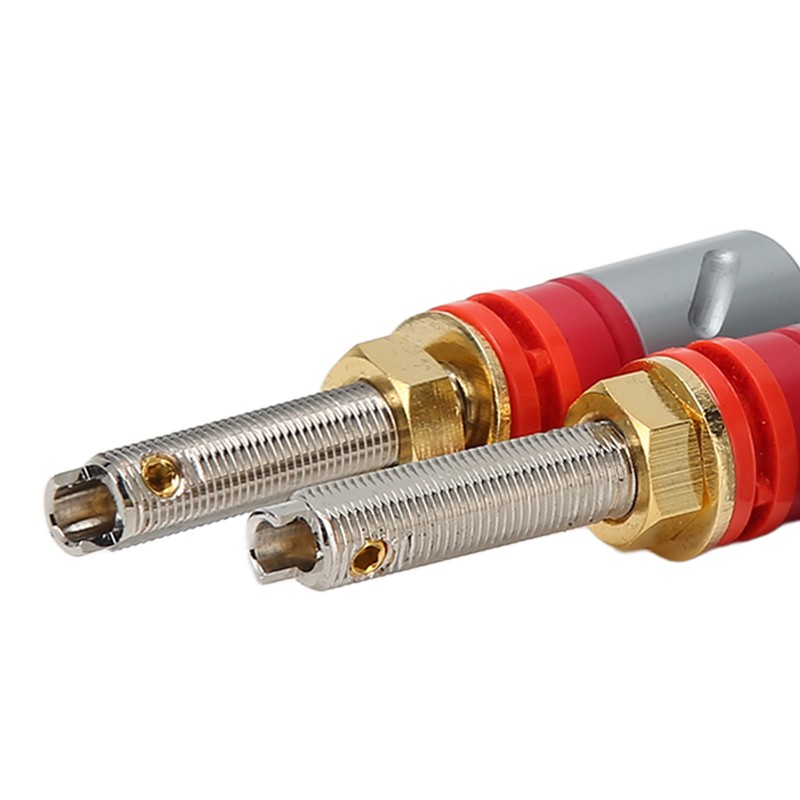 4 Pcs Banana Plug Connector Pure Copper 4mm Rhodium Plating