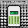 GENYESTAR Solar Lights Rechargeable AA Batteries 1500mah High Capacity 1.2V