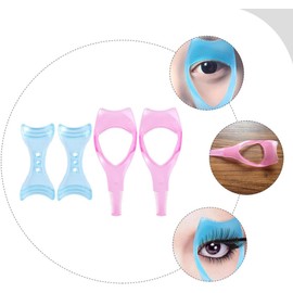 Set de 4 piezas de herramientas para maquillaje de ojos, plantillas para delineador y aplicadores de rímel de plástico, equipados con peines de dos densidades, adecuados para uso