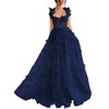 Long Tulle Prom Dress with 3D Butterflies Ball Gown Evening